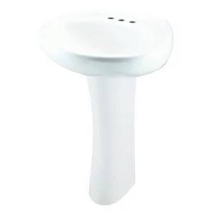 Gerber 22-504 Gerber 22-504 Maxwell Petite Pedestal Bathroom Sink, 3-Hole, 4