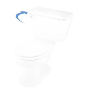Gerber TC-HE-380 Gerber TC-HE-380 Tank Cover for Ultra Flush Toilets HE-21-300302310311312317318325 White