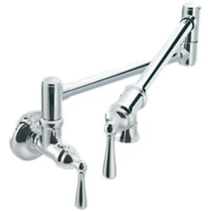 Moen S664 Moen Traditional Wall-Mount Two Handle Pot Filler Faucet, Chrome - S664