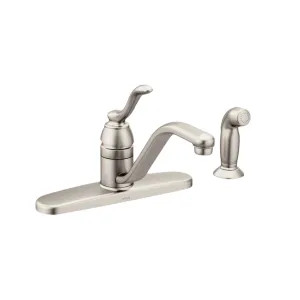 Moen 7051SRS Moen Banbury Single-Handle Kitchen Faucet w/ Side Spray, Spot Resist Stainless - 7051SRS