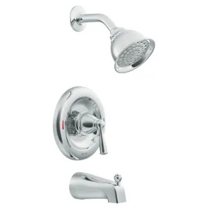 Moen 82910 Moen Banbury Posi-Temp Tub/Shower Faucet, 2.5 GPM, 1-Function, Single Lever Handle, Pressure Balance Valve, M-Pact, Chrome - 82910