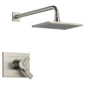 Delta T17253-SS-WE Delta Vero Monitor 17 Series Single-Setting Rain Shower Faucet with Volume Control, 1.75 GPM, Two Lever Handles, ADA, Stainless - T17253-SS-WE