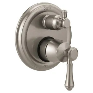 Delta T24897-SS Delta Traditional Monitor 14 Series Valve Trim w/ 3-Function Diverter, Lever Handles, Stainless Steel - T24897-SS