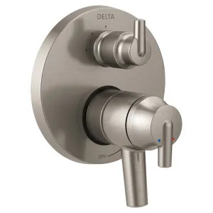 Delta T27859-SS Delta Contemporary Monitor 17 Series Two-Handle Valve Trim w/ 3-Function Diverter, Lever Handles, Stainless Steel - T27859-SS