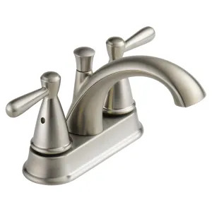 Peerless P99640LF-BN Peerless Two-Handle Centerset Bathroom Faucet with Plastic Pop-Up Drain, 1.2 GPM, Lever Handle, WaterSense, Brushed Nickel - P99640LF-BN
