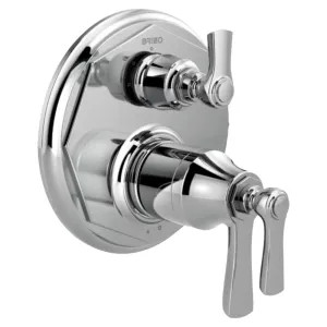 Brizo T75561-NK Brizo Rook TempAssure Thermostatic Valve Trim w/ 3-Function Diverter, Lever Handles, Brilliance Luxe Nickel - T75561-NK