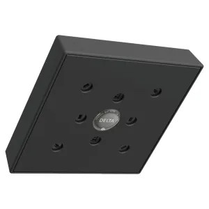 Delta RP70171BL Delta Universal Showering 1.75 GPM H2Okinetic Single-Setting Raincan Showerhead for use with Ara, Dryden, Vero, Zura Tub and Faucet Collections, Matte Black - RP70171BL 