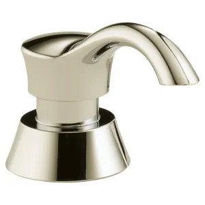 Delta RP50781PN Delta Pilar 13oz Transitional Soap and Lotion Dispenser, Round, Polished Nickel - RP50781PN