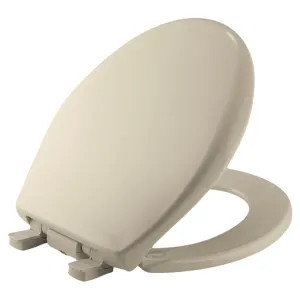 Bemis 200E3NL-006 Bemis Affinity Round Plastic Toilet Seat, iLumaLight, STA-TITE, Super Grip Bumpers, Bone - 200E3NL-006