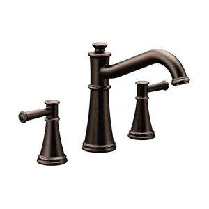 Moen Belfield Zweigriff-Wasserhahn Zur Wandmontage – Öl Geriebene Bronze, Ohne Ventil
