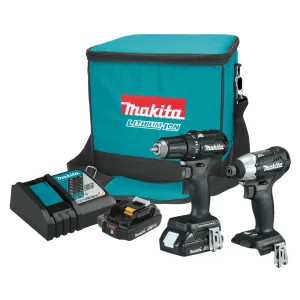 Makita CX200RB Makita 18V LXT Lithium-Ion Sub-Compact Brushless Cordless 2-Piece Combo Kit (2.0Ah) - CX200RB