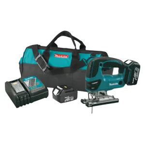 Makita XVJ03 Makita 18V LXT Lithium-Ion Cordless Jig Saw Kit with 2-Pack 3.0Ah Battery, Charger, and Tool Bag - XVJ03