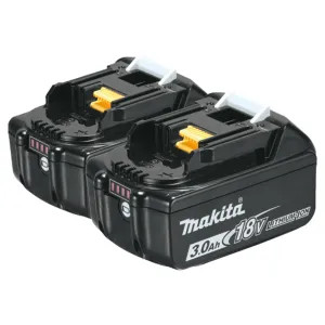 Makita BL1830B-2 Makita 2-Pack 18V LXT Lithium-Ion 3.0Ah Battery with LED Charge Level Indicator - BL1830B-2