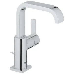 Grohe 3212800A GROHE Allure One-Handle L-Size StarLight Chrome Bathroom Faucet with Pop-Up Drain, U-Spout, 1.2GPM, WaterSense Certified - 3212800A