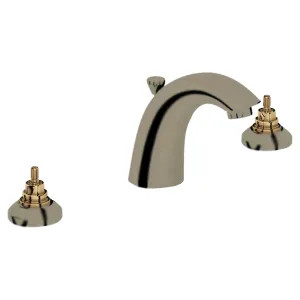 Grohe 20121ENA Grohe Arden Two-Handle 8in Widespread Brushed Nickel Bathroom Faucet, 1.2 GPM, Three-Hole Installation, WaterSense, EcoJoy - 20121ENA