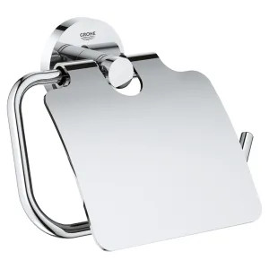 Grohe 40367001 Grohe Essentials Toilet Paper Holder with Cover, StarLight Chrome - 40367001