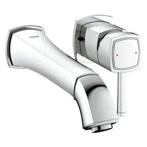 Grohe 1993100A Grohe 1993100A  Grandera Two-Hole Wall Mount Bathroom Faucet, StarLight Chrome 