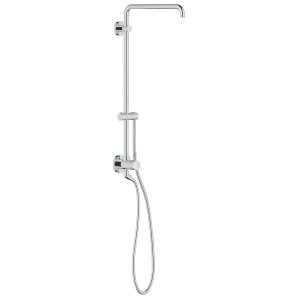Grohe 26485000 Grohe Retro-Fit 25in Wall-Mounted Diverter Shower System with 17-11/16in Arm and 59in Rotaflex Hose, Less Head, StarLight Chrome - 26485000