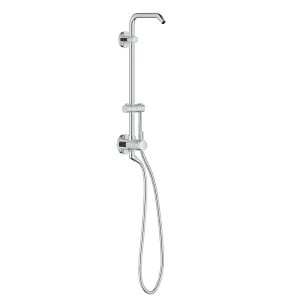 Grohe 26488000 Grohe Retro-Fit 18in Wall-Mounted Diverter Shower System with Shower Arm and 59in Rotaflex Hose, StarLight Chrome - 26488000