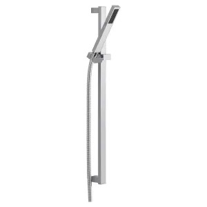 Delta 57530 Delta Vero 1.75 GPM Premium Single-Setting Slide Bar Rectangular Handshower, WaterSense, Chrome - 57530