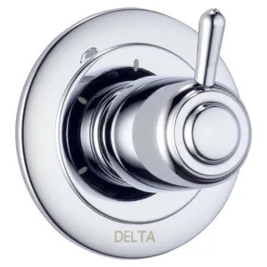 Delta T11800 Delta Classic Single-Handle 3-Function Diverter Valve Trim, Lever Handle, 2-Port, Polished Chrome - T11800