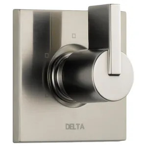 Delta T11853-SS Delta Vero Single-Handle 3-Function Diverter Valve Trim, Lever Handle, 2-Port, Stainless Steel - T11853-SS