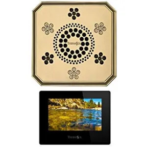 Thermasol SASR-SB Thermasol SASR-SB Serenity Stand Alone Light, Sound, Rain Head - Satin Brass - Regency
