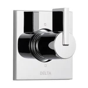 Delta T11953 Delta Vero 6-Function Diverter Valve Trim, Lever Handle, 3-Port, Polished Chrome - T11953