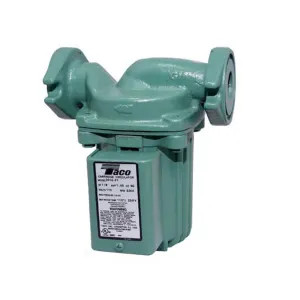 Taco 0014-F1-1IFC Taco 1-Phase Circulator Pump with Integral Flow Check, 29 GPM, 115V, 1/8 HP, 23' Max Head, Cast Iron, Flange - 0014-F1-1IFC