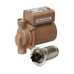 Taco 003-BC4-7PNP Taco Plumb n' Plug 1-Phase Wet Rotor Circulator Pump with Cord, Flow Check, 1/40 HP, 7 GPM, 115V, Bronze, 1/2
