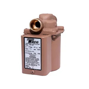 Taco 006-BC7-1PNP Taco Plumb n' Plug 1-Phase Cartridge Circulator Pump with Analog Timer, Flow Check, 1/40 HP, 11.5 GPM, 115V, Bronze, 1/2