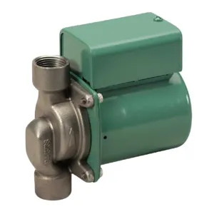 Taco 006-SC4-1 Taco 1-Phase Cartridge Circulator Pump, 1/40 HP, 11 GPM, 115V, 9.5' Max Head, Stainless Steel, Union - 006-SC4-1