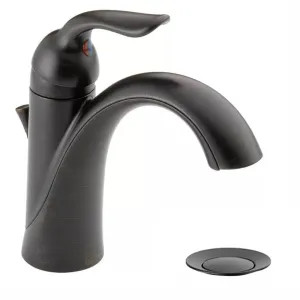 Delta 538-RBMPU-DST Delta Lahara Single-Handle Bathroom Faucet, Deck Mount, 1.2 GPM, Venetian Bronze - 538-RBMPU-DST