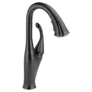Delta 9992-RB-DST Delta Addison Touch2O Single Handle Pull-Down Bar/Prep Faucet, Venetian Bronze - 9992-RB-DST