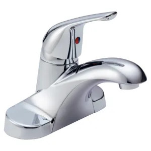 Delta B501LF Delta B501LF Foundations Single Handle Centerset Bathroom Faucet, Less Pop-up, Chrome