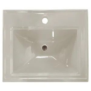 Kohler 2241-1-G9 KOHLER Memoirs Classic Drop-In Bathroom Sink, Single Hole, Sandbar - K-2241-1-G9