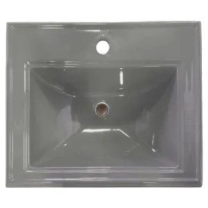 Kohler 2241-1-K4 KOHLER Memoirs Classic Drop-In Bathroom Sink, Single Hole, Cashmere - K-2241-1-K4