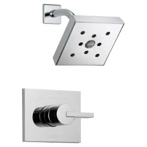 Delta T14253-H2O Delta Vero Monitor 14 Series Single-Handle H2Okinetic Raincan Shower Faucet, Touch-Clean, 1.75 GPM, Lever Handle, ADA, Chrome - T14253-H2O