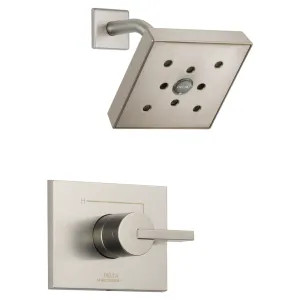 Delta T14253-SSH2O Delta Vero Monitor 14 Series Single-Handle H2Okinetic Raincan Shower Faucet, Touch-Clean, 1.75 GPM, Lever Handle, ADA, Stainless - T14253-SSH2O