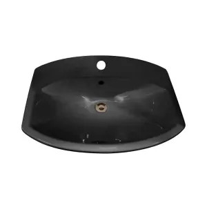 Kohler 2351-1-7 KOHLER Cimarron Bathroom Sink, Self-Rimming, Single Hole, Black - K-2351-1-7