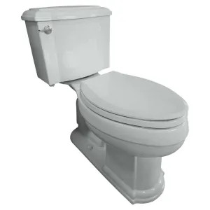 Kohler 3837-95 KOHLER K-3837-95 Devonshire Comfort Height Two-piece Elongated 1.28 gpf Chair Height Toilet, Ice Grey