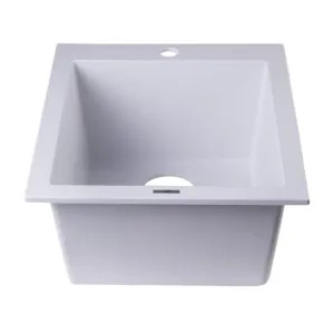 Alfi AB1720DI-W ALFI AB1720DI-W Rectangular Drop-In Kitchen Sink - White