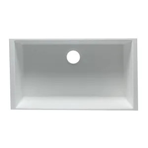 Alfi AB3322UM-W ALFI AB3322UM-W Single Bowl Undermount Kitchen Sink, White