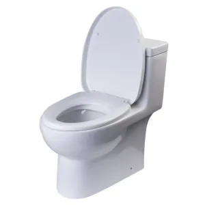 Alfi TB359 EAGO TB359 One-Piece Elongated Toilet, 1.6 & 1.1 GPF - White