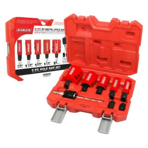 Diablo DHS09SGP Diablo 9-Piece General Purpose Bi-Metal Hole Saw Set - DHS09SGP 