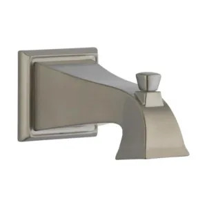 Delta RP52148SS Delta Dryden 6-1/4in Stainless Steel Tub Spout with Pull-Up Diverter for T14451, T14451-H2O and T14451-WE, Wall-Mount, Single-Hole Installation - RP52148SS