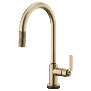 Brizo 64044LF-GL Brizo Litze Brilliance Luxe Gold One Handle Pulldown Kitchen Faucet with SmartTouch Technology, MagneDock, 1.8 GPM - 64044LF-GL