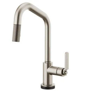 Brizo 64064LF-SS Brizo Litze Brilliance Stainless SmartTouch Pull-Down Kitchen Faucet with Angled Spout and Industrial Handle - 64064LF-SS