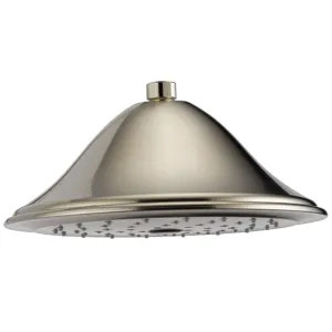 Brizo RP52090BN-2.5 Brizo Traditional 9in Single-Function Raincan Shower Head with Touch-Clean Nozzles, Round, 2.5 GPM, Brushed Nickel - RP52090BN-2.5