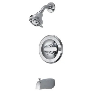 Delta 134900-A Delta Monitor 13 Series Single-Handle Tub/Shower Faucet with 5-Setting Showerhead, Touch-Clean, 1.75 GPM, Lever Handle, Chrome - 134900-A